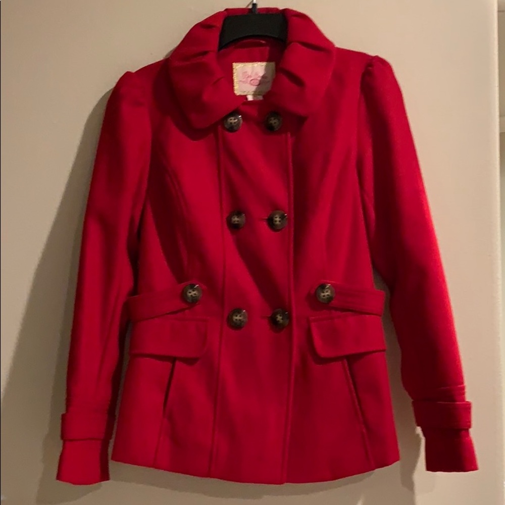 Red Pea coat